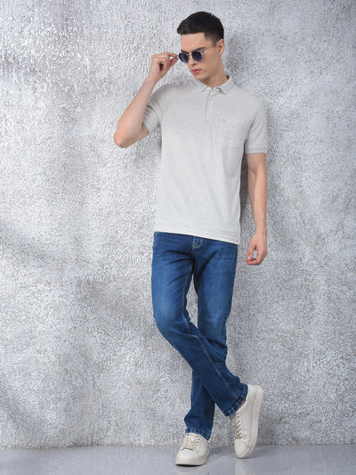 Grey Polo Neck T-Shirt
