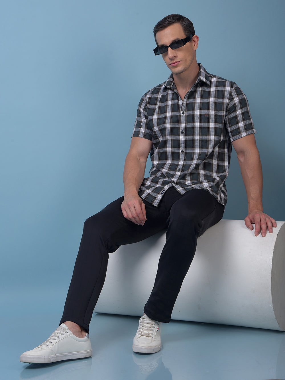 Green Checked 100% Cotton Shirt