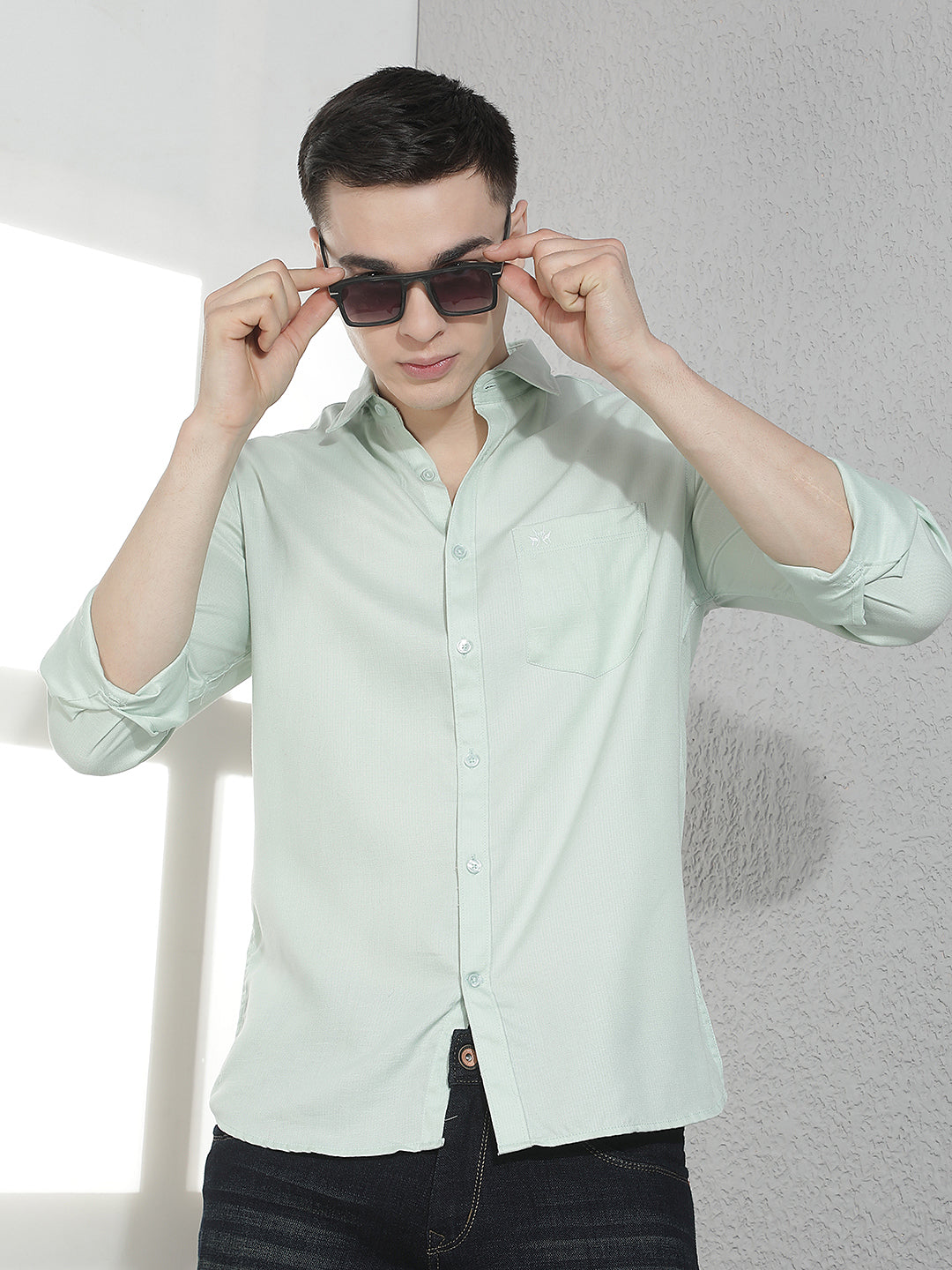 Smart Mint Green Casual Shirt