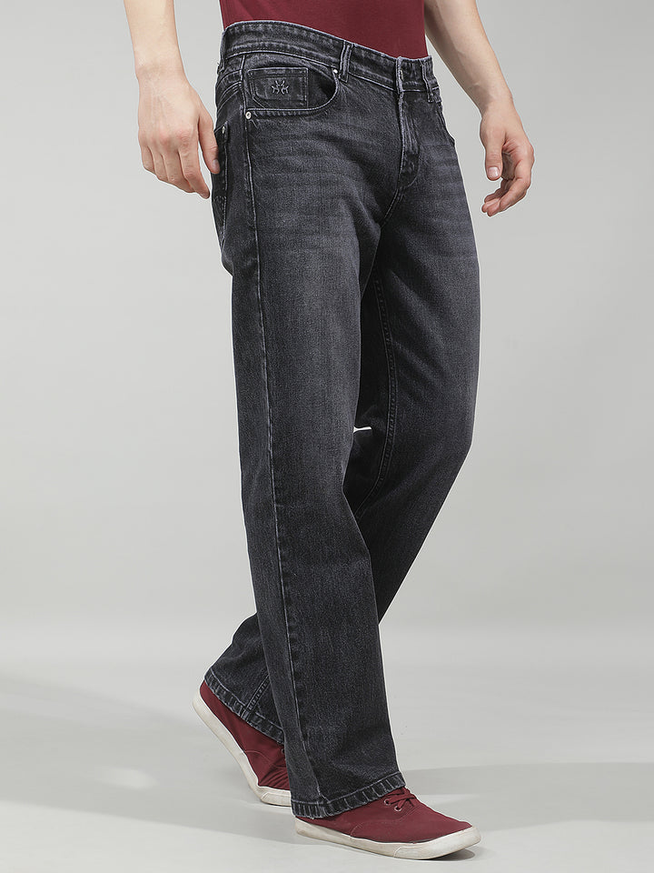 Grey 100% cotton Baggy Jeans
