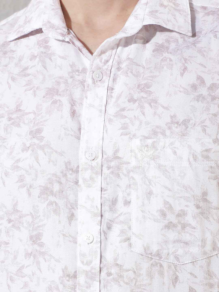 Pink Floral Print Shirt