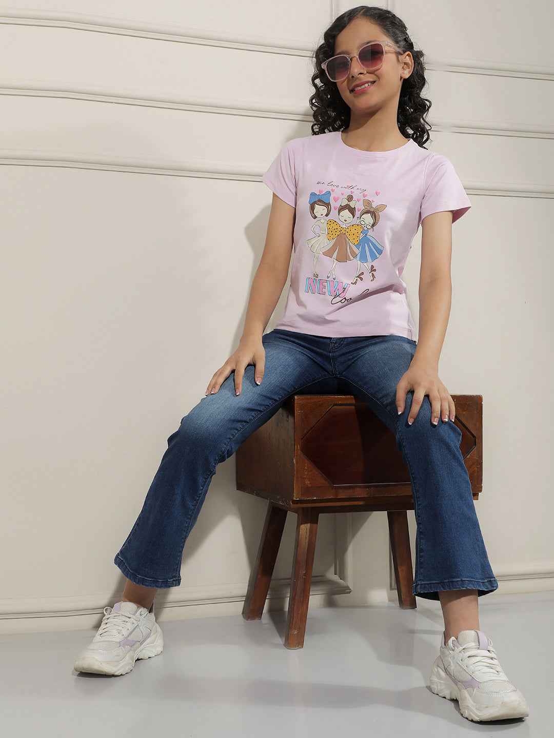 Graphic Print Purple T-Shirt