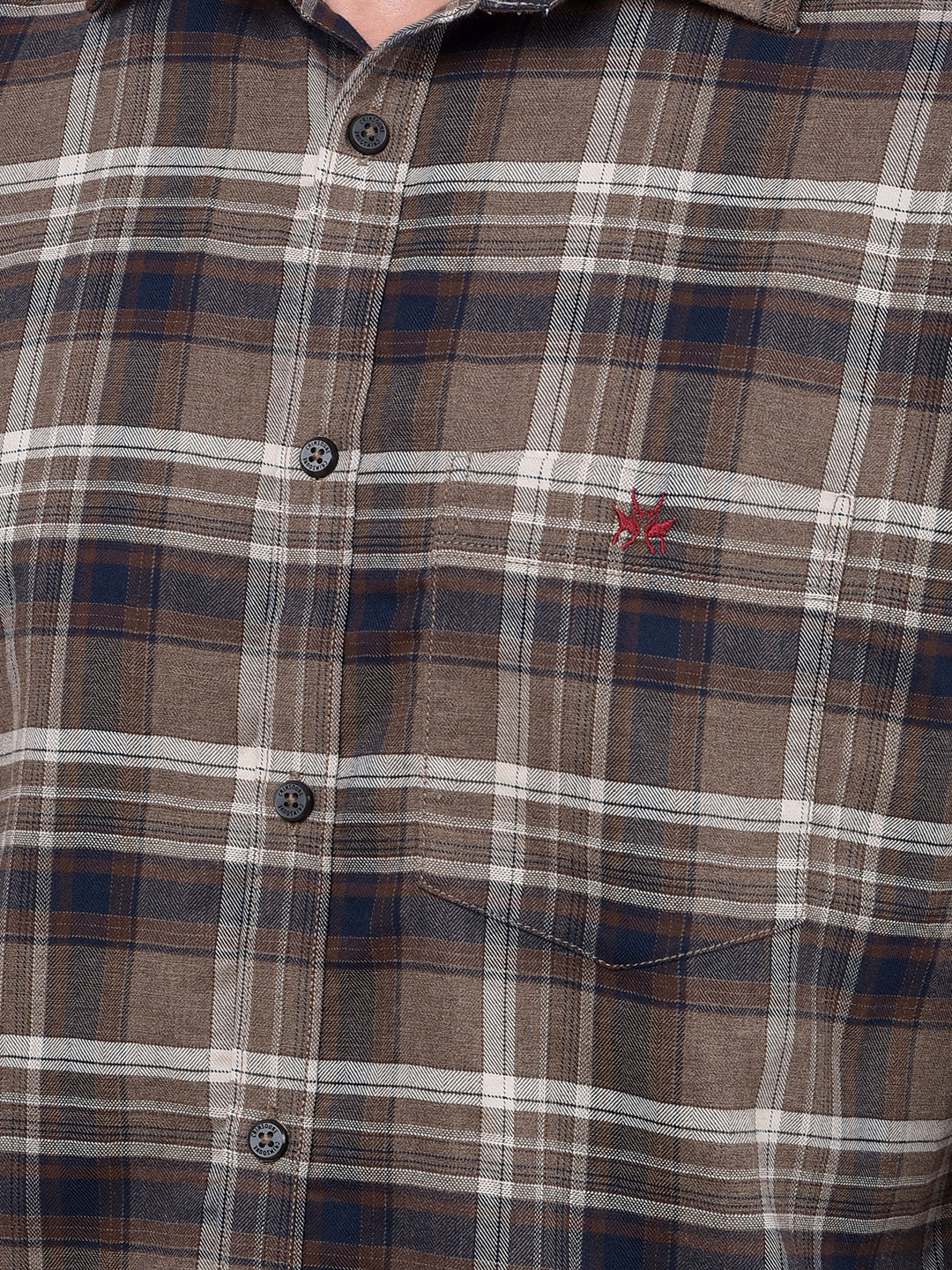 Brown Checked Shirt