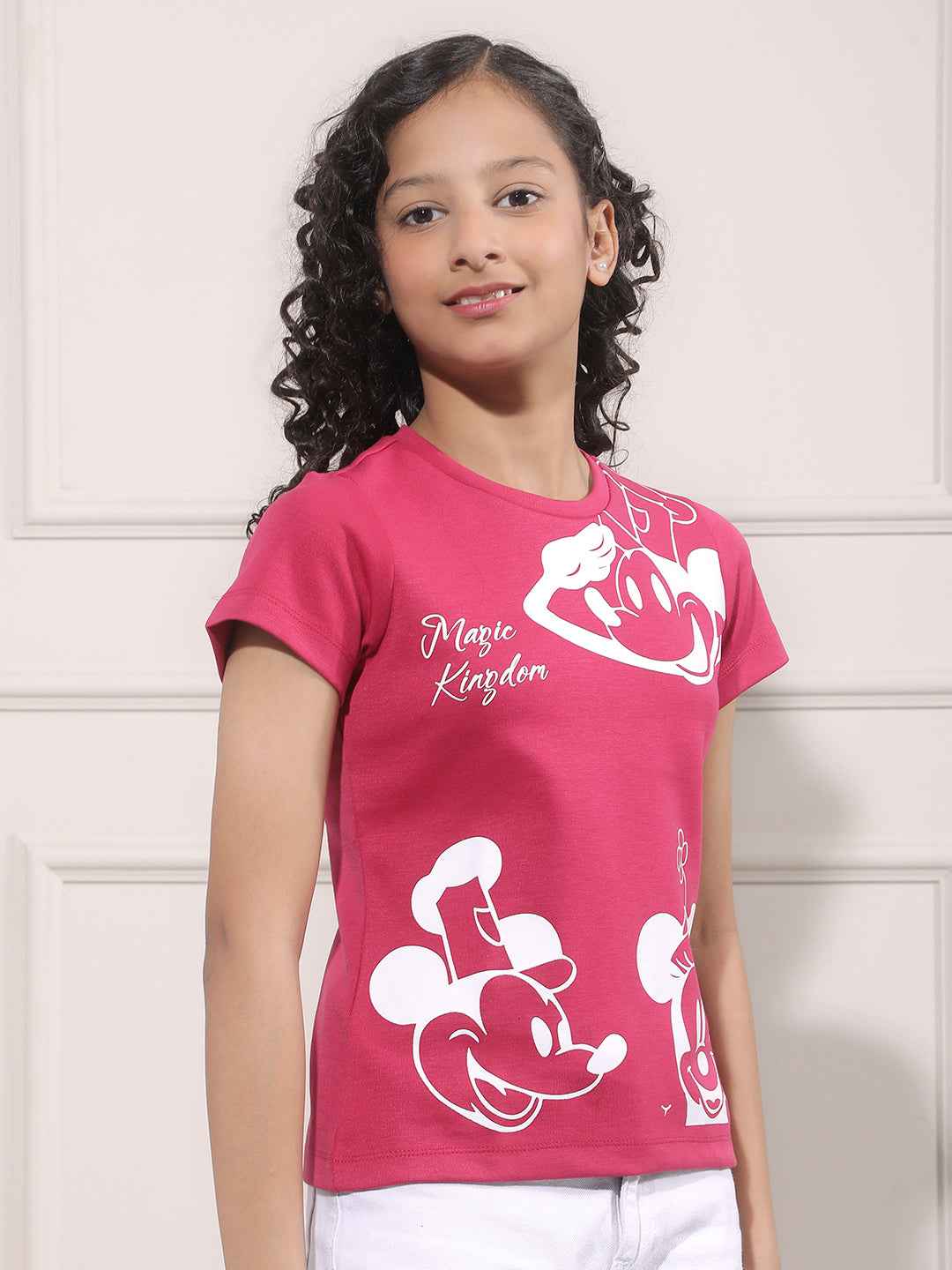 Character Print Pink T-Shirt