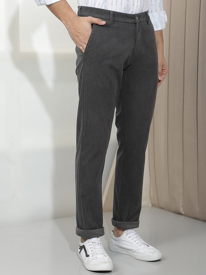 Essential Ash Grey Corduroy Trousers