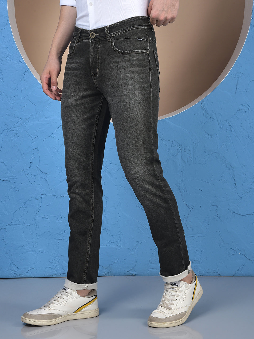Olive Green Urban Slim Jeans