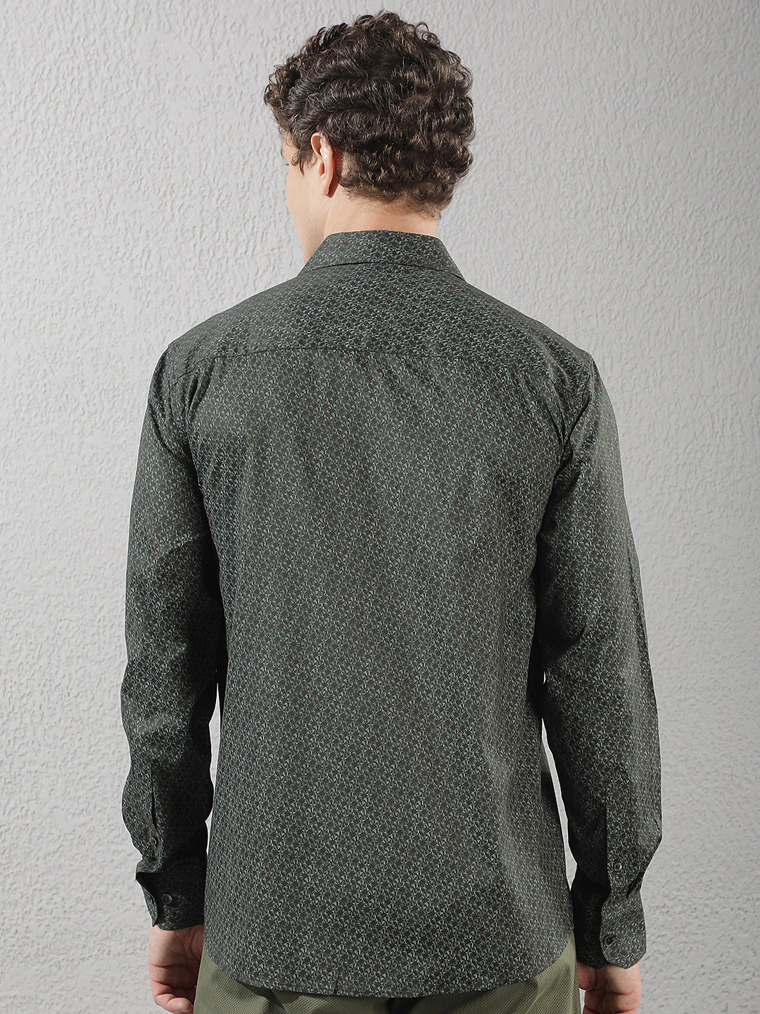 Green Abstract Print Shirt