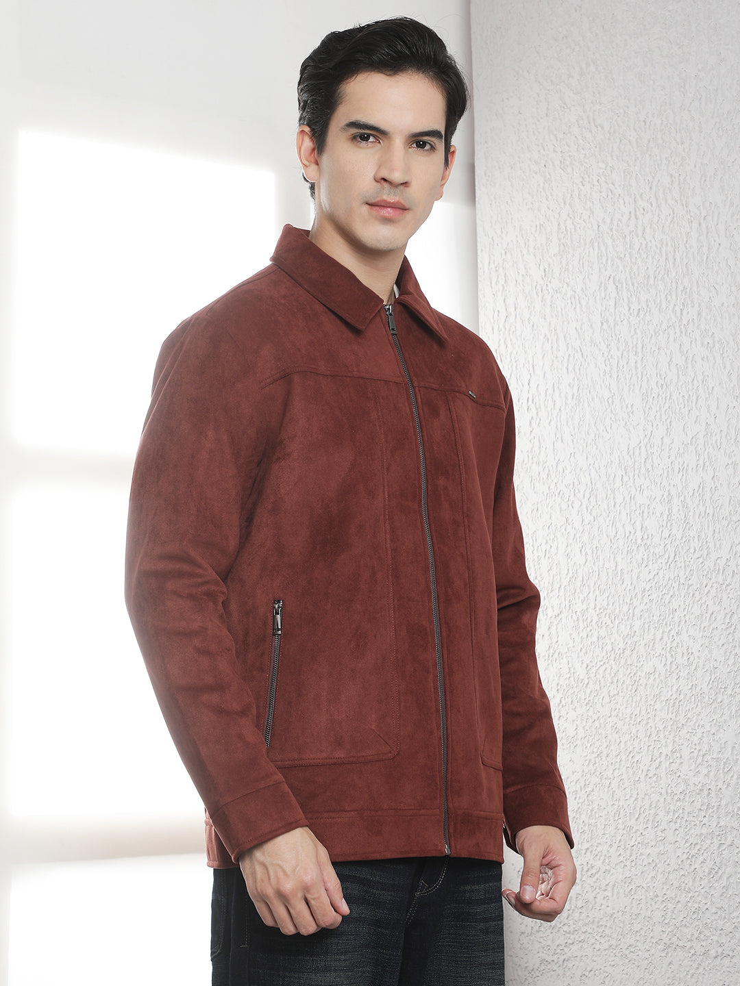 Brown Faux Suede Shacket