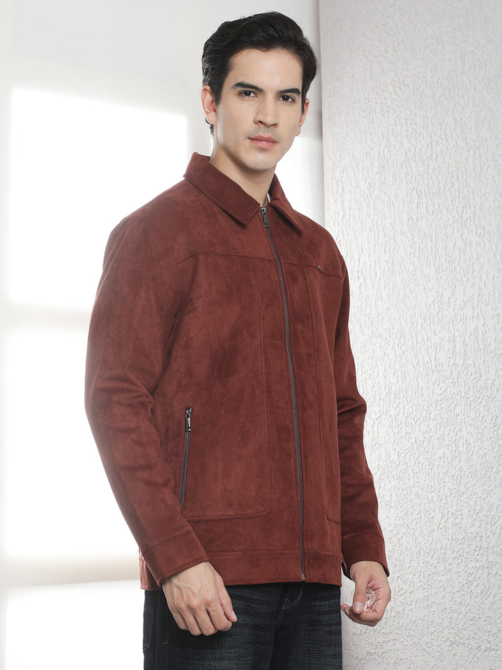 Brown Faux Suede Shacket