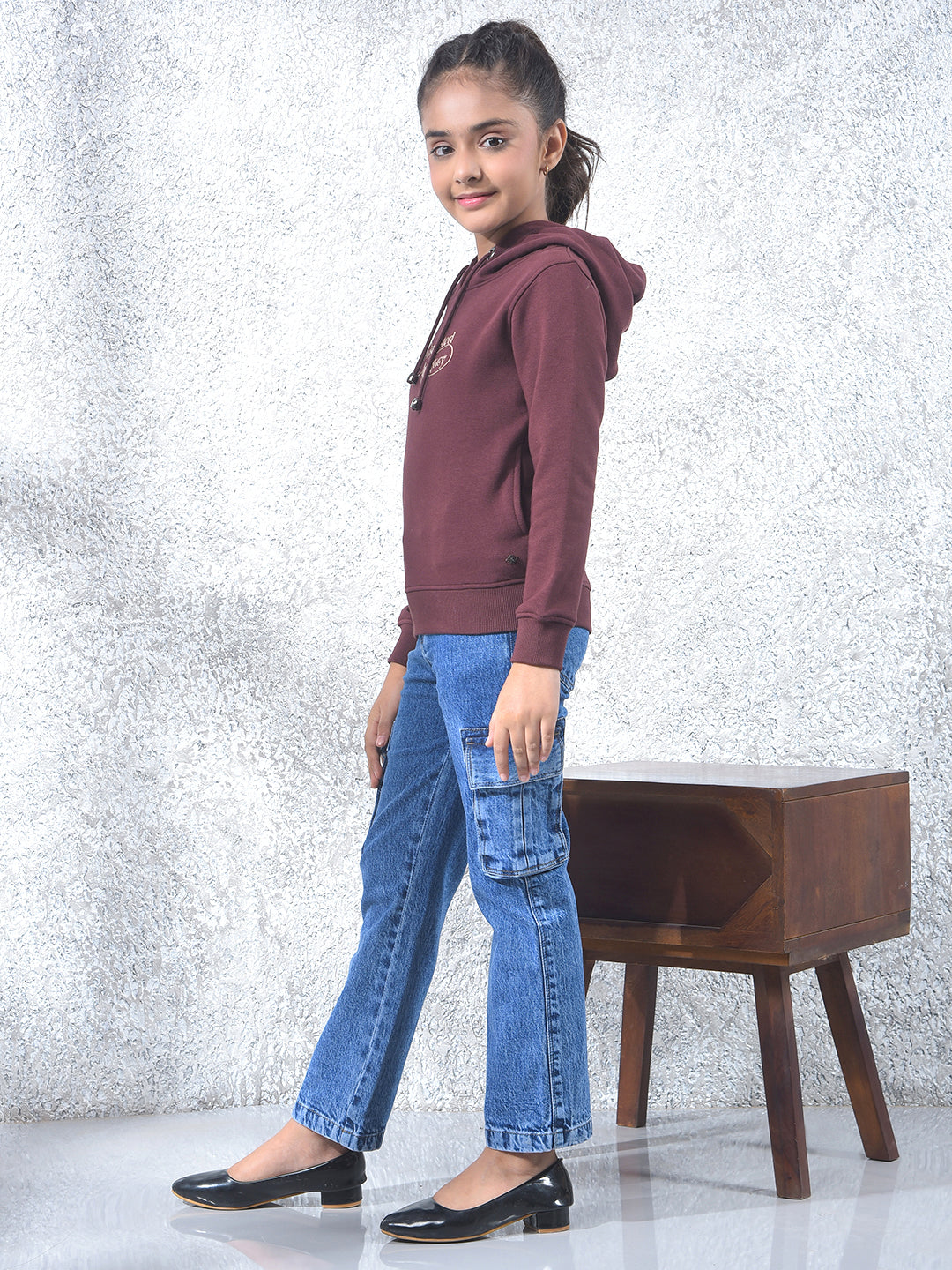 Blue 100% Cotton Cargo Jeans