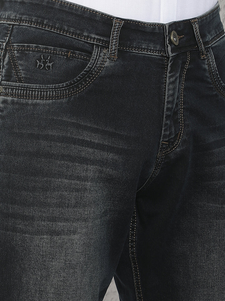 Dark Blue Straight Stretch Jeans