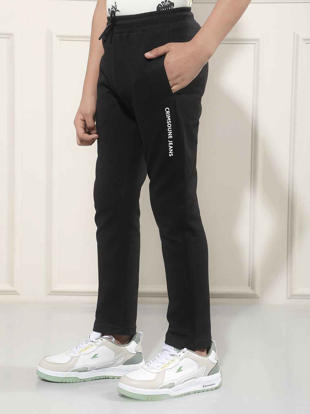 Black Drawstring Soft Trackpants