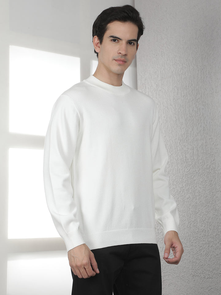 White High Neck Sweater