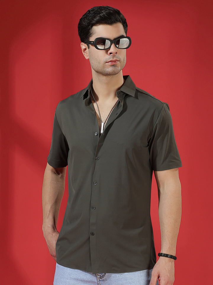 Olive Sleek Minimal Shirt