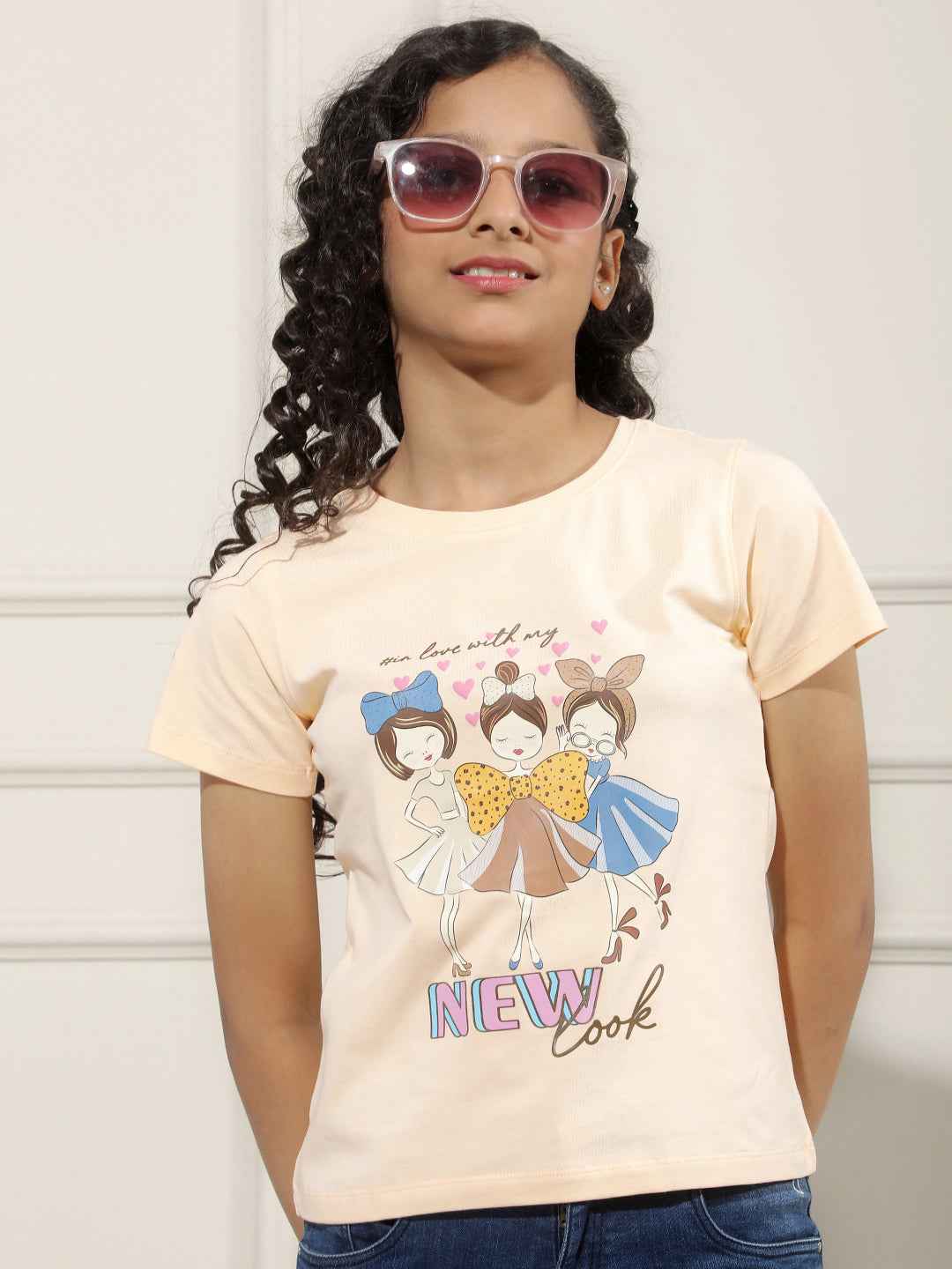 Graphic Print Beige T-Shirt