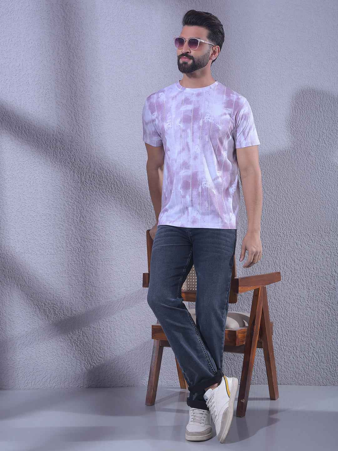 Purple Printed T-Shirt