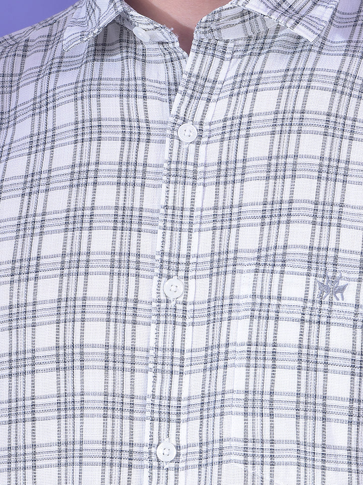 White Checked 100% Cotton Shirt