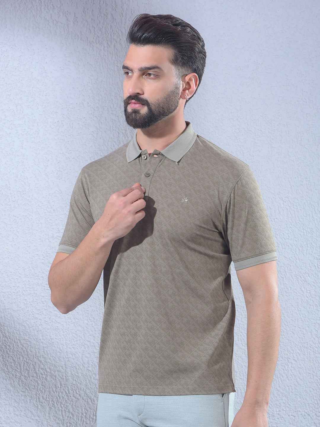 Brown Printed T-Shirt
