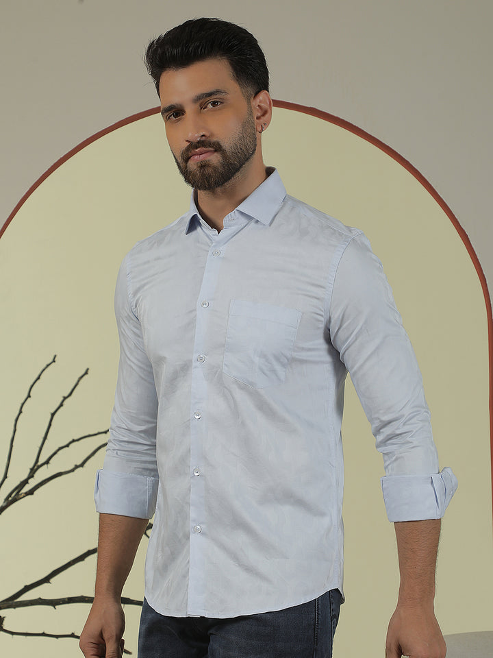 Contemporary Crisp Sky Blue Shirt