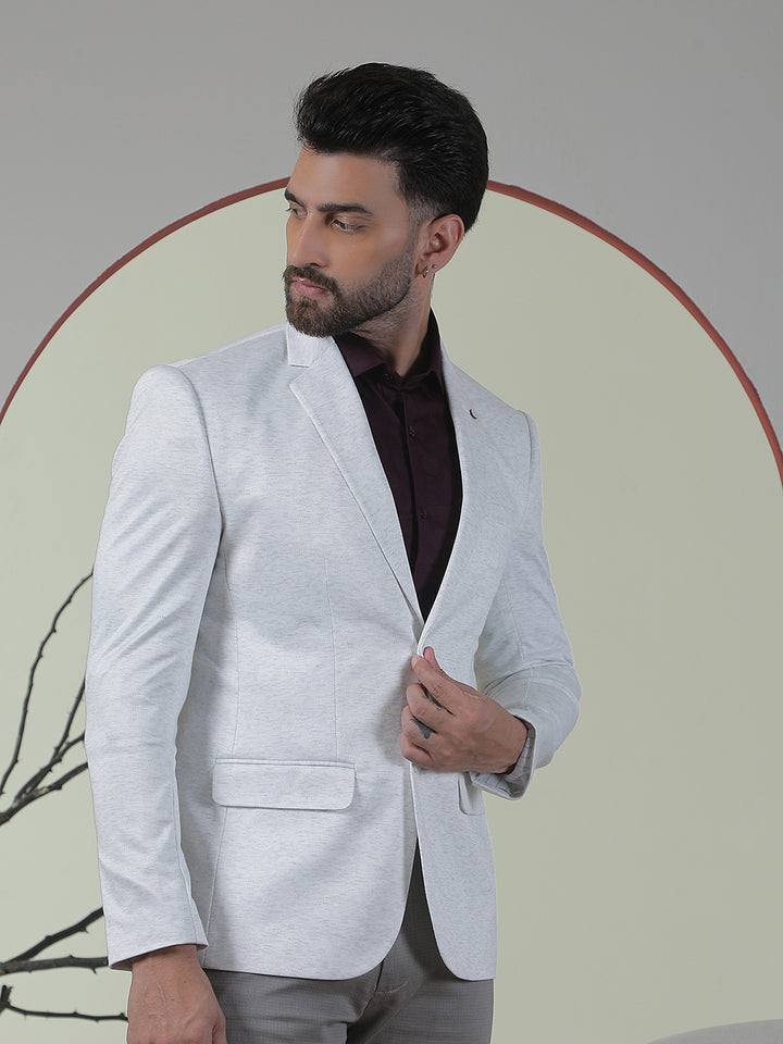 Grey Notch Lapel Blazer
