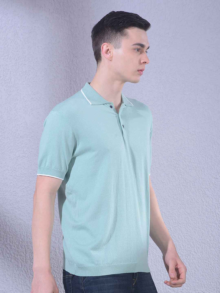 Green Polo Neck T-Shirt