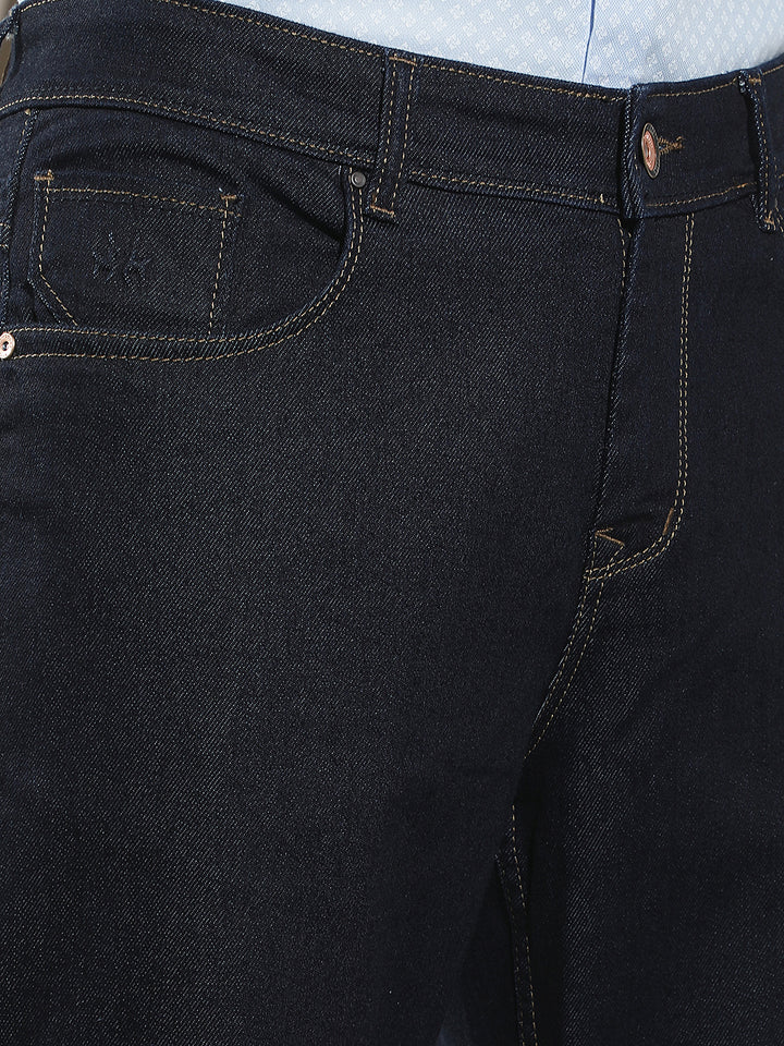 Navy Blue 100% Cotton Baggy Jeans