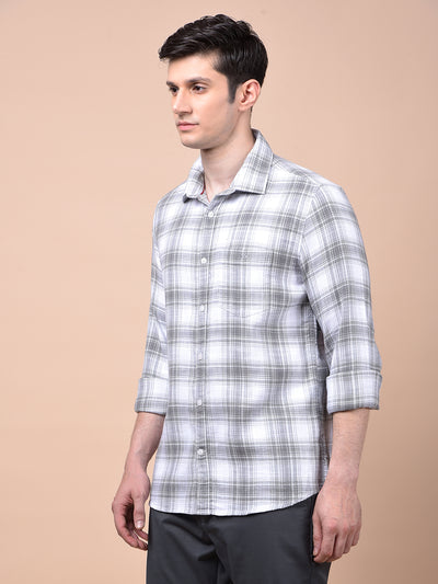 Green Checked 100% Cotton Shirt