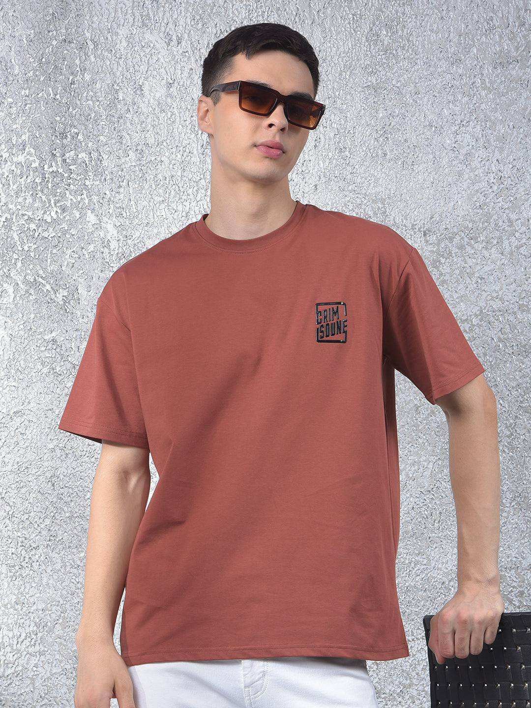 Red Typographic Print T-Shirt