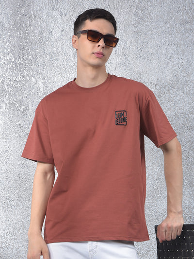 Red Typographic Print T-Shirt