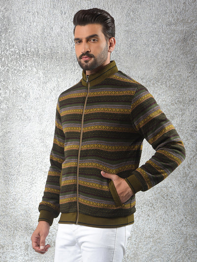 Green Jacquard Reversible Jacket