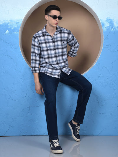 Blue Checked 100% Cotton Shirt