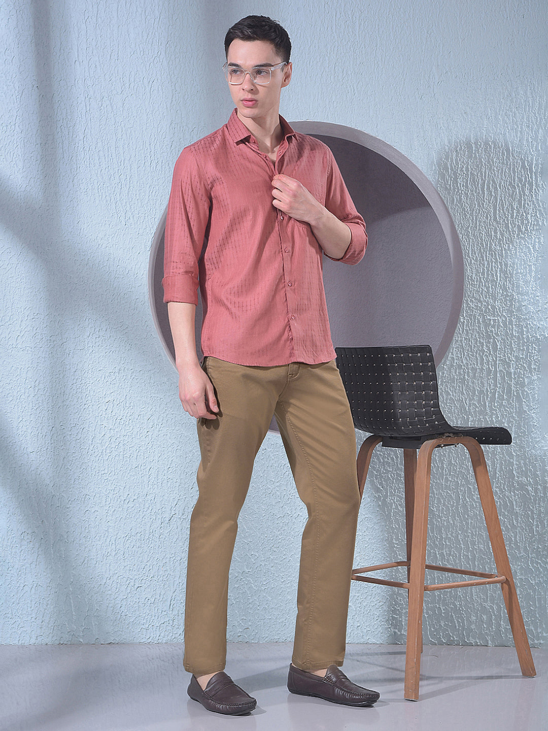 Khaki Straight Jeans