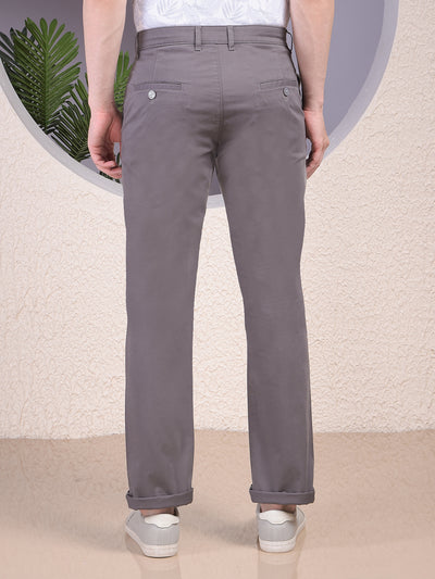 Vivid Grey Straight Trousers