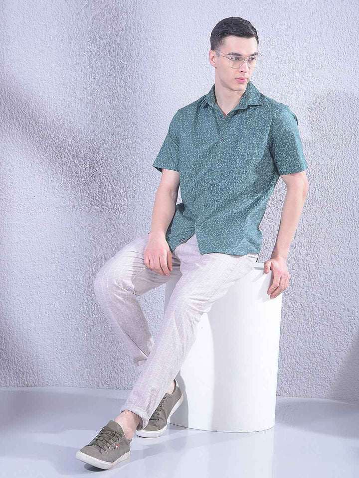 Green Contemporary Printed Shirt