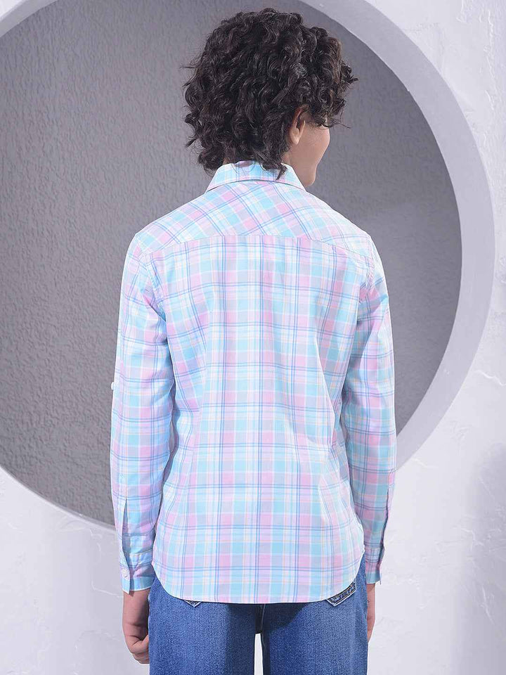 Pink Checked 100% Cotton Shirt