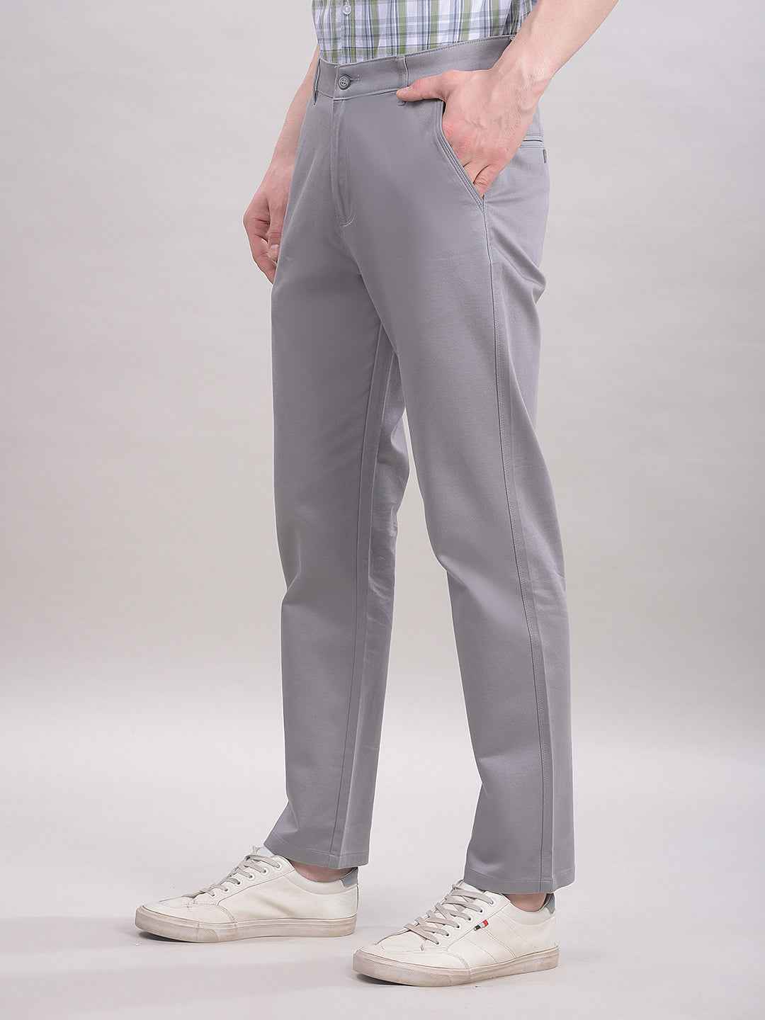 Grey Chinos Trousers