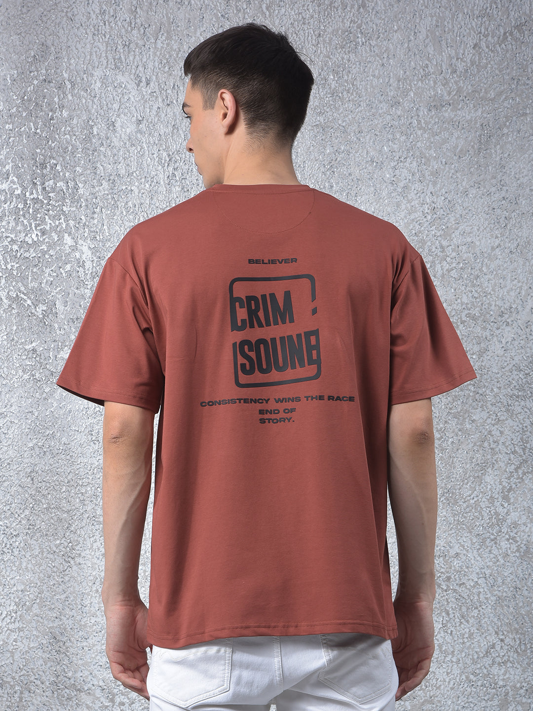 Red Typographic Print T-Shirt