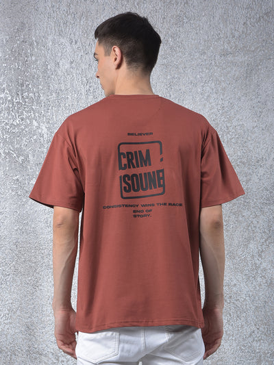 Red Typographic Print T-Shirt