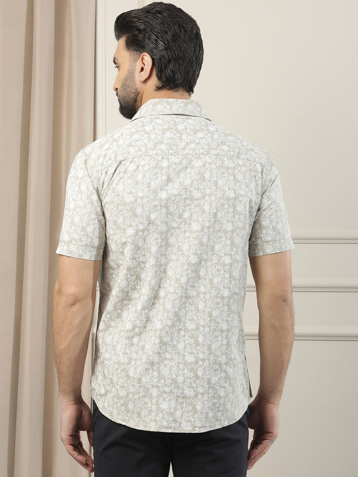 Green Floral Print Shirt