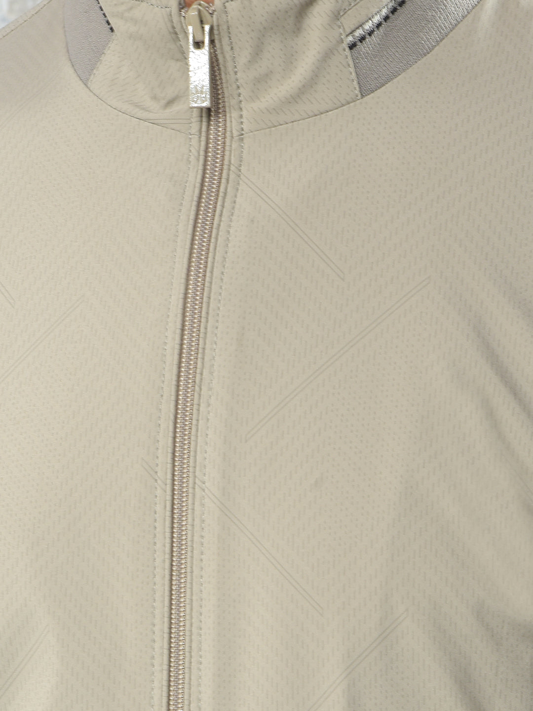 Beige Printed Puffer Jacket