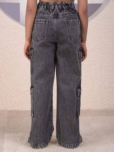 Grey Baggy Cargo Jeans