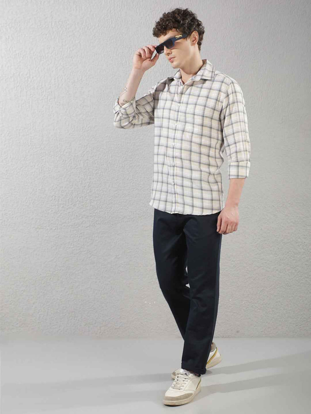 Navy Blue Chino Trousers