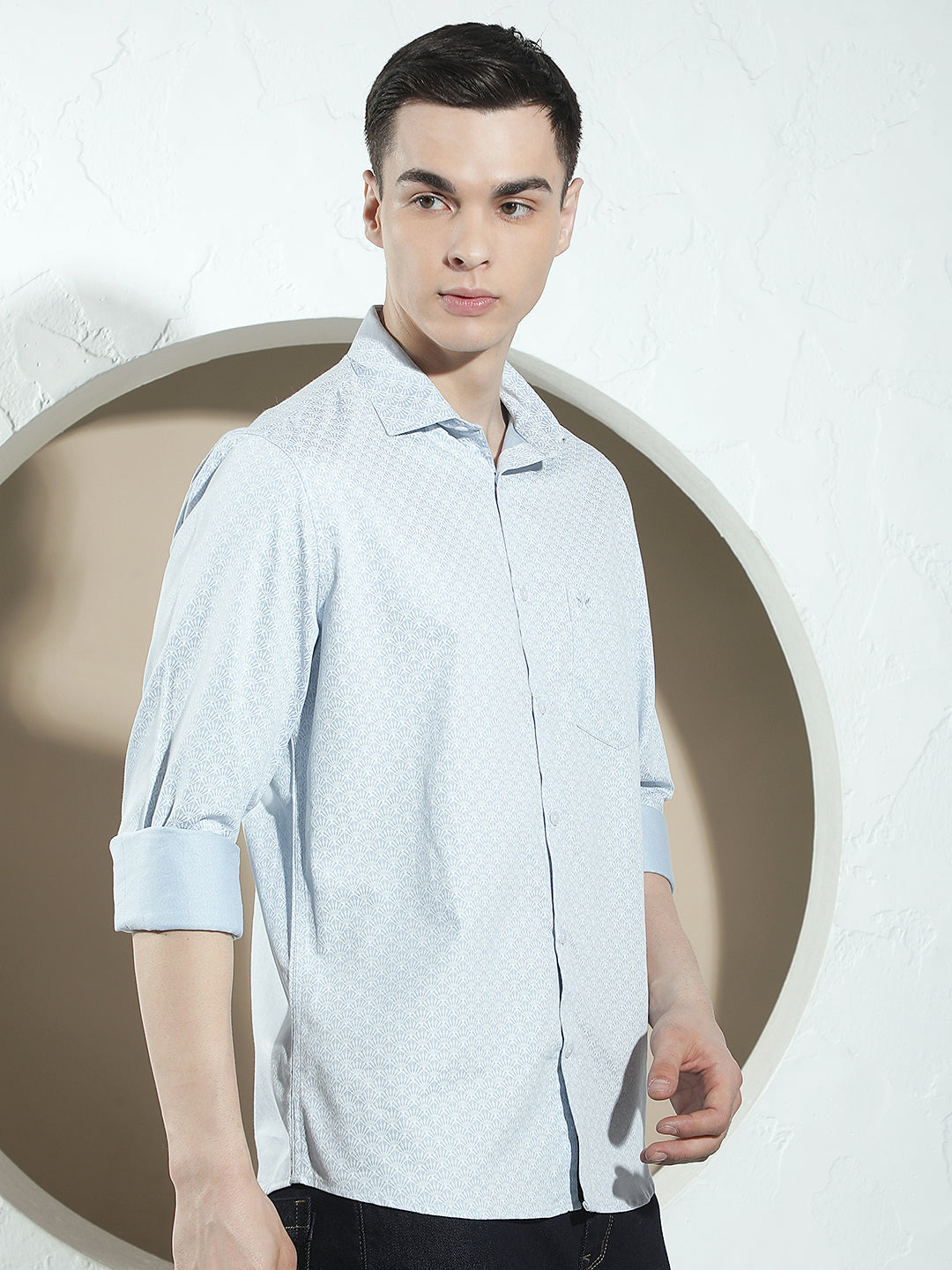 Stylish Blue Printed Shirt