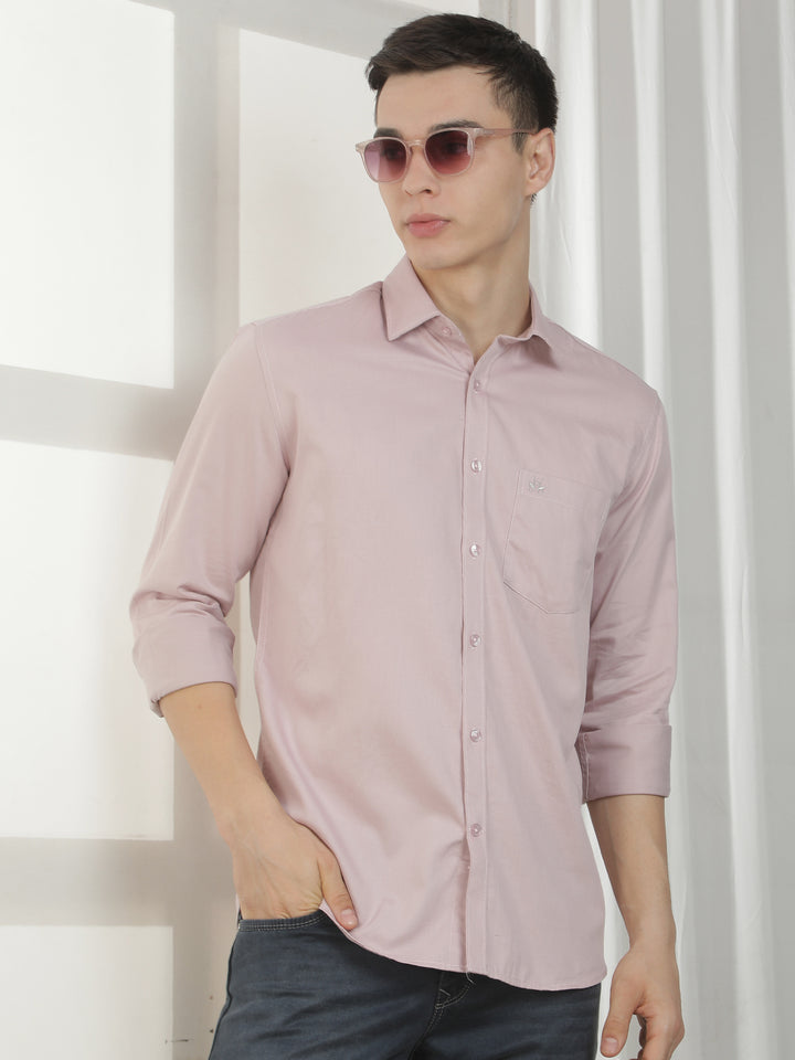 Structured Pastel Pink Shirt
