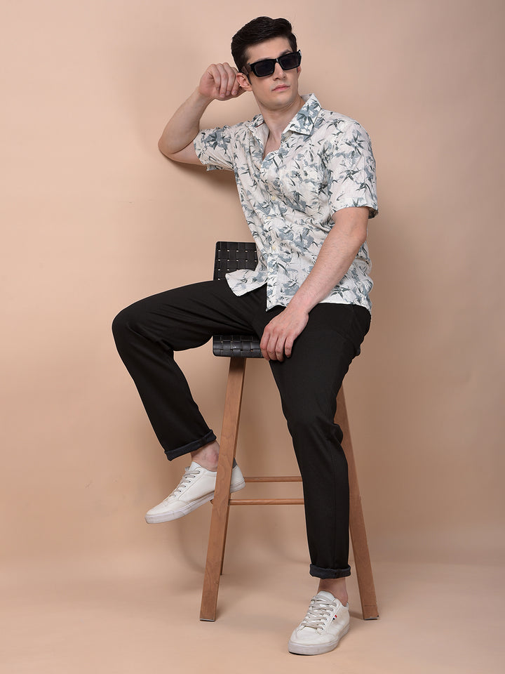 Green Floral Print Shirt