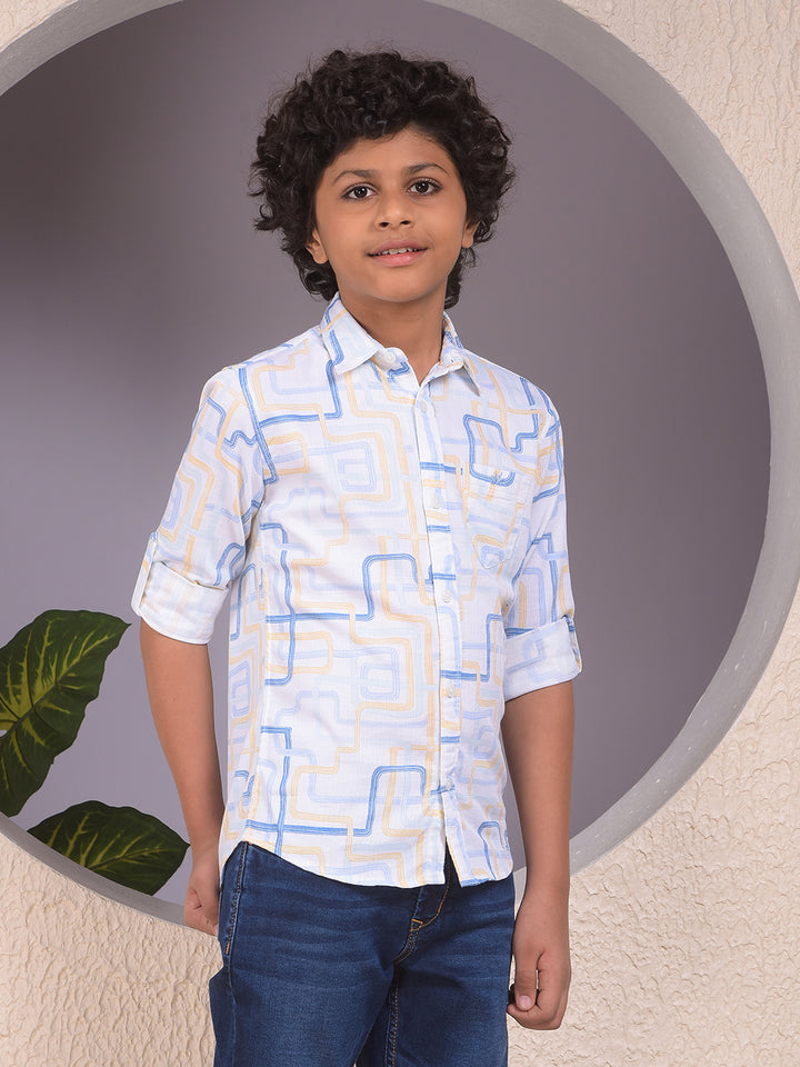 Feisty White Printed Shirt