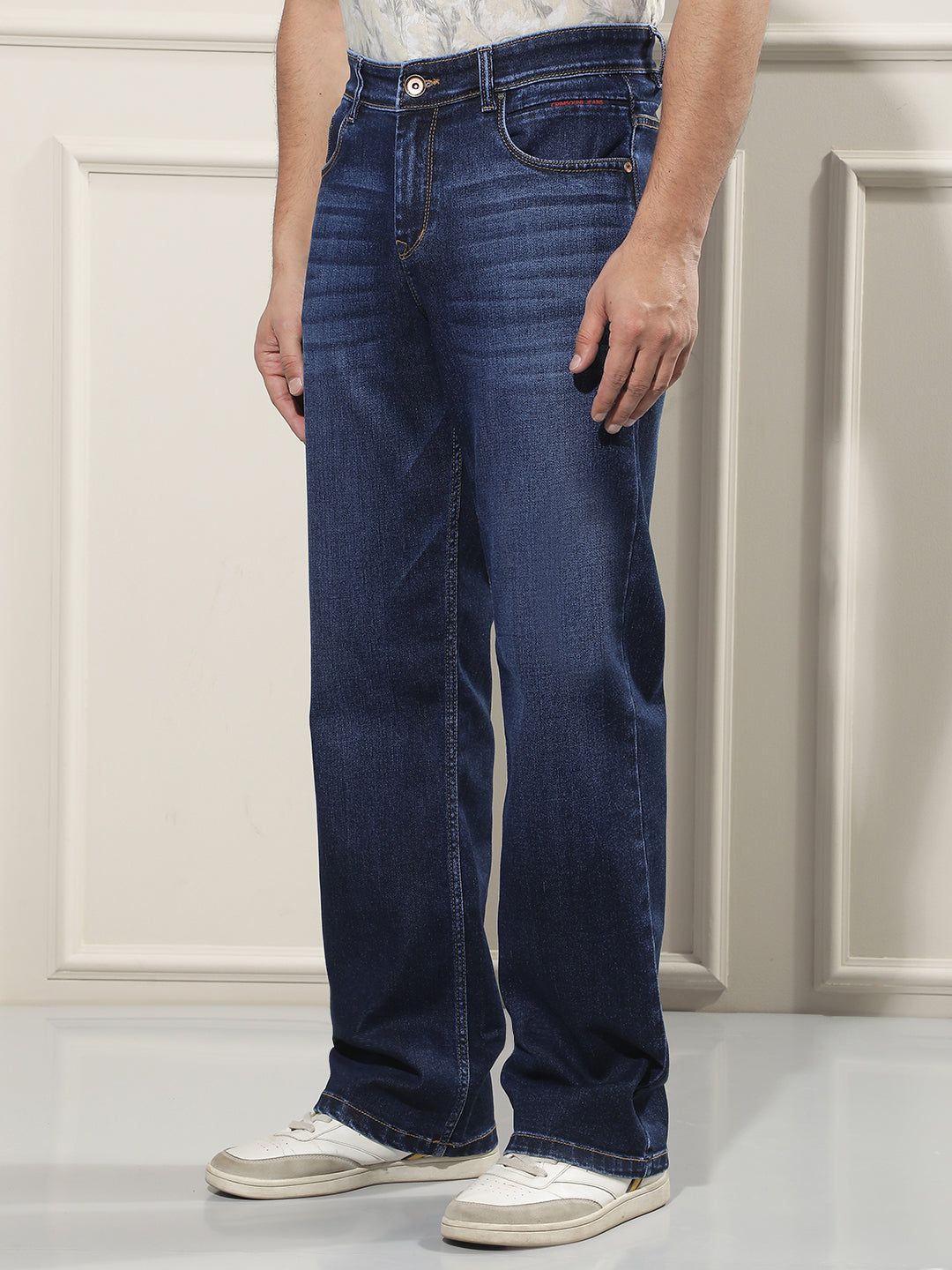 Minimalist Sapphire Blue Baggy Jeans
