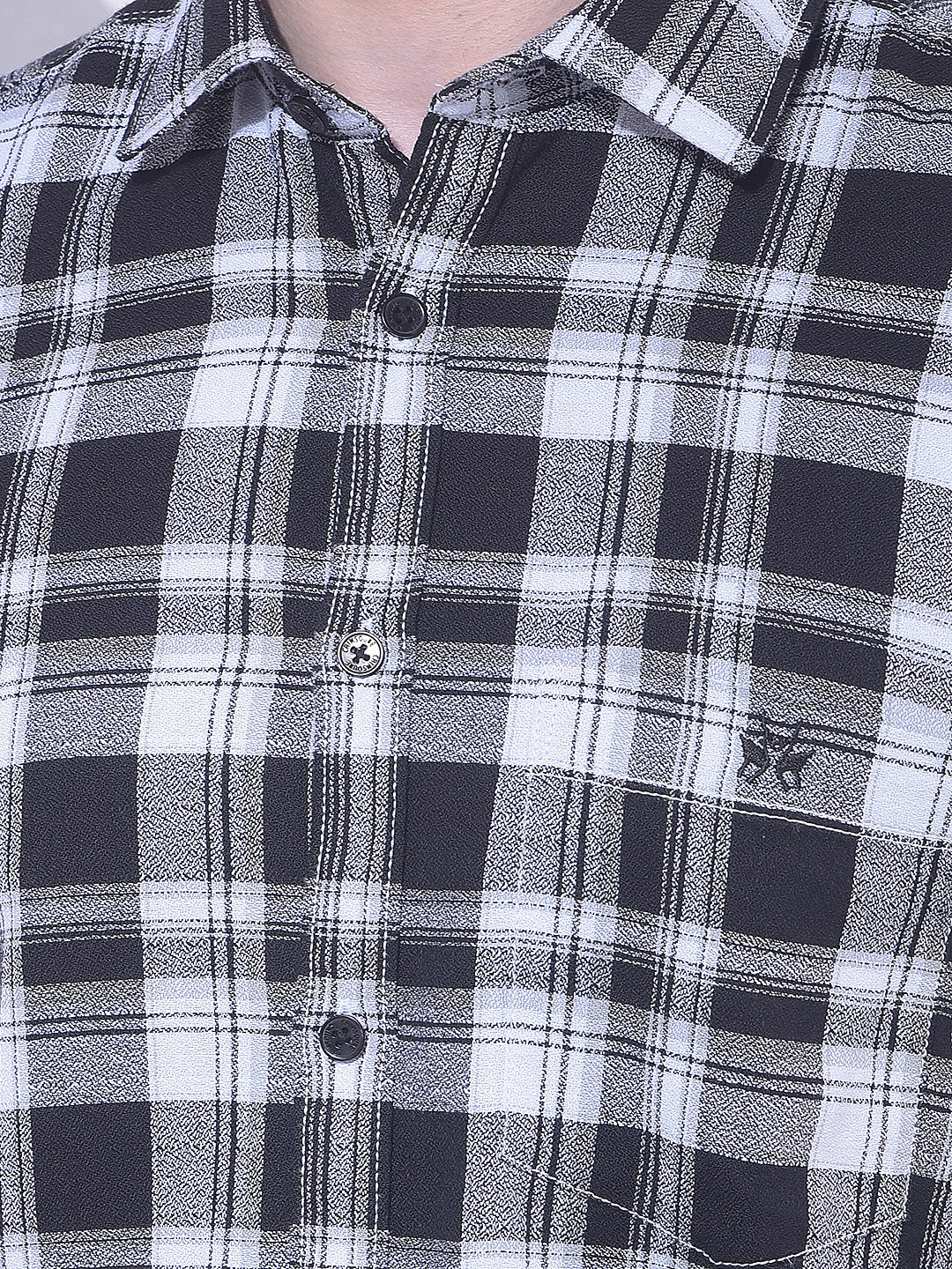 Black Checked 100% Cotton Shirt