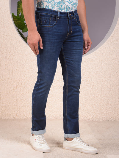 Urbanedge Slim Dark Wash Blue Jeans