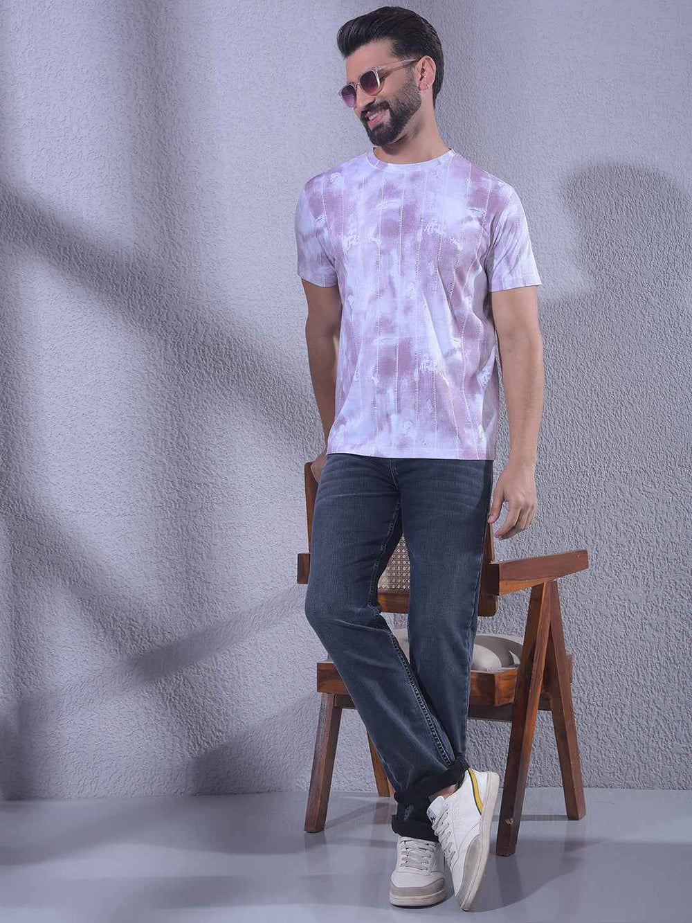 Purple Printed T-Shirt